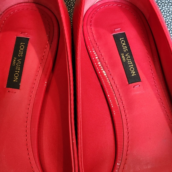 Louis Vuitton red patent epi leather flats - Picture 5 of 7